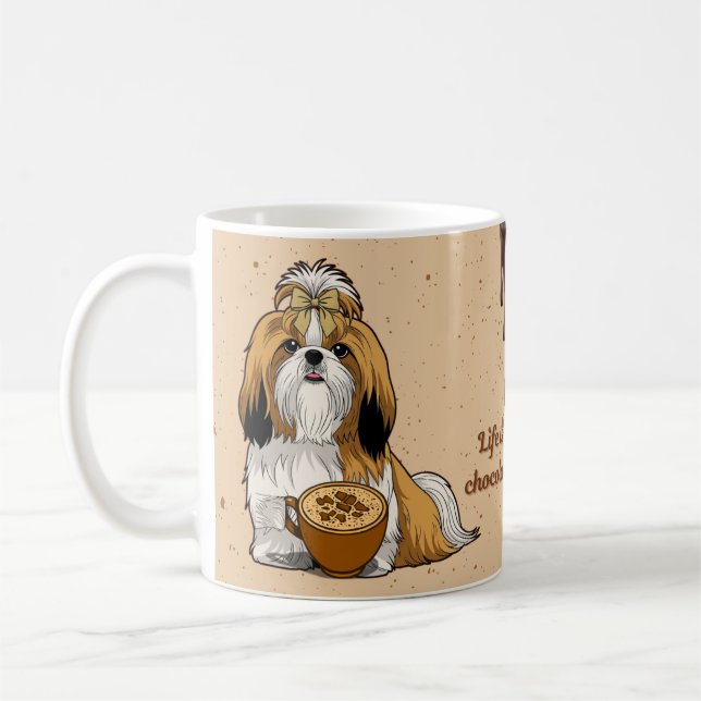 Taza De Café Shih Tzu Dog Cream Mug  (Izquierda)
