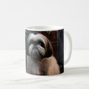 Taza De Café Shih Tzu Halloween Aterrador