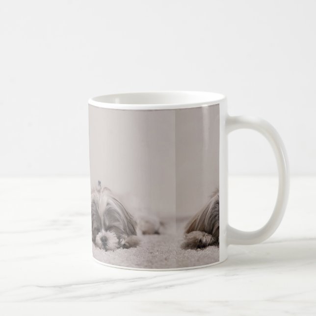 Taza De Café Shih tzu Mug durmiendo, perro durmiendo (Derecha)
