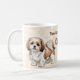 Taza De Café Shih Tzu Pattern Mug – Cute Small Dog Illustration