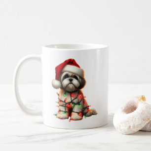Taza De Café Shih Tzu Perro Navidades de Cachorros