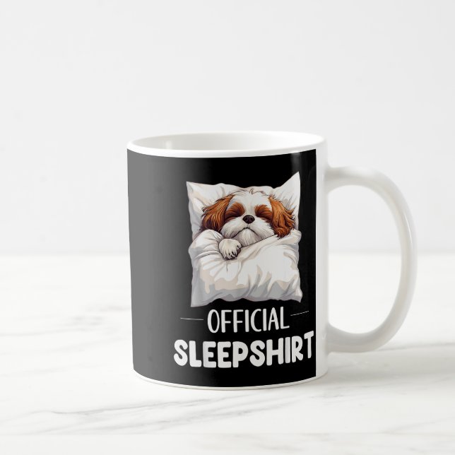 Taza De Café Shih Tzu Sleepshirt Cute Dog Lover Pajama Sleepwea (Derecha)