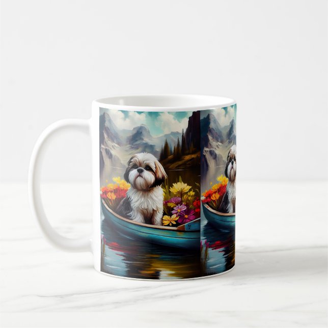 Taza De Café Shih Tzu sobre un remo: Una aventura escénica (Izquierda)