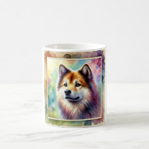 Taza De Café Shikoku Dog in Serenity 020824AREF108 - Watercolor