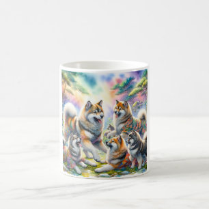 Taza De Café Shikoku Dogs in Harmony22 040624AREF109 - Watercol
