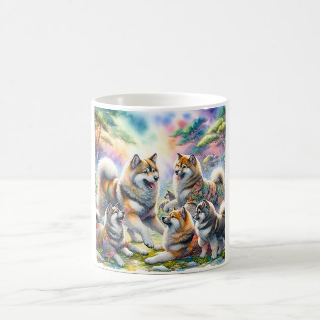 Taza De Café Shikoku Dogs in Harmony22 040624AREF109 - Watercol (Centro)