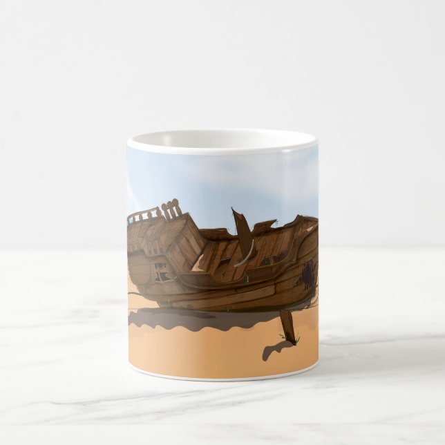 Taza De Café Shipwreck con playas (Centro)