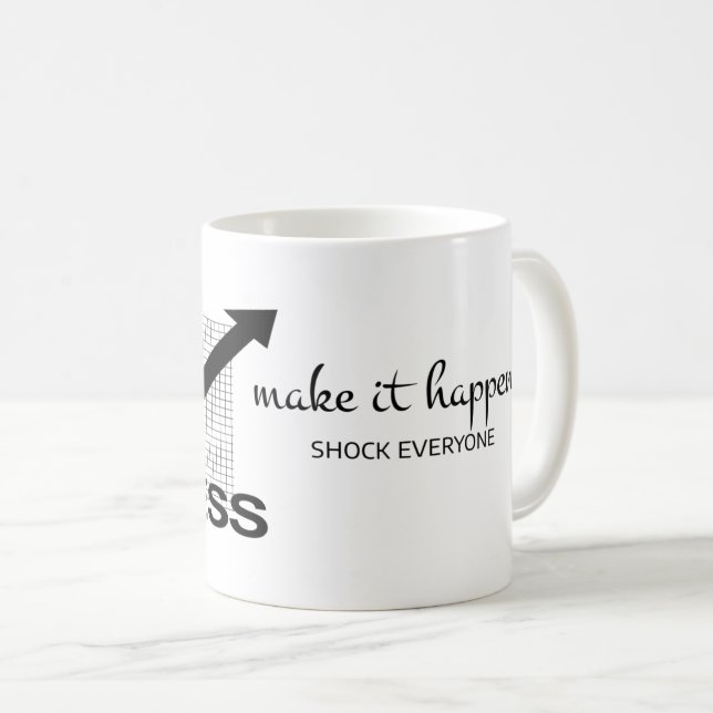 Taza De Café Shock Todos: Audaz Cita Motivacional (Anverso derecho)