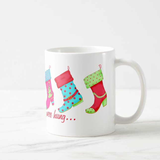 Taza De Café Shoe Lover Navidades de Boots modernos (Derecha)
