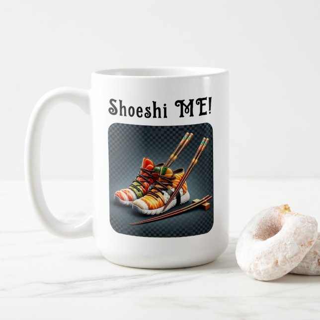 Taza De Café Shoeshi ME - Esneaker único de sushi (Con donut)
