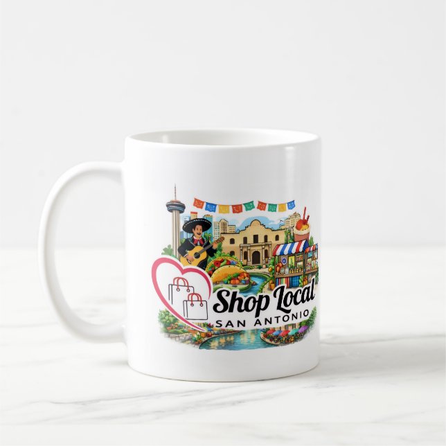 Taza De Café Shop Local San Antonio Mug (Izquierda)