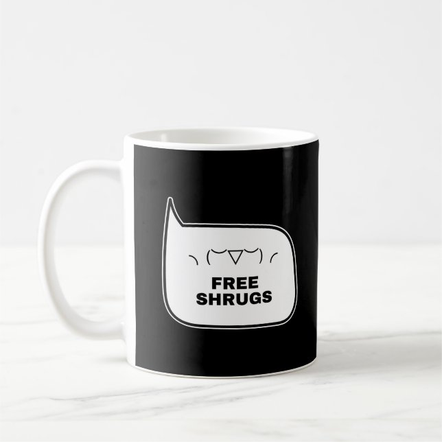 Taza De Café SHRUGS GRATIS Divertidos emoticones japoneses Kaom (Izquierda)