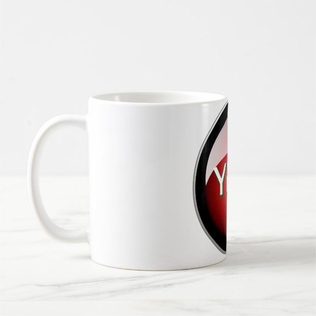 Taza De Café ¡SÍ! Botón de encendido - Edición de brillo rojo (Izquierda)