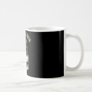 Taza De Café Si cabe me siento calavera de gato negro minimalis