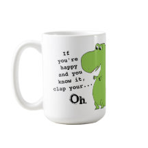 Si eres feliz aplausos divertidos de dinosaurios