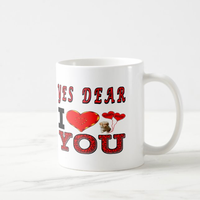 Taza De Café Sí estimado te amo (Derecha)