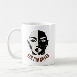 Taza De Café SÍ, ESTOY MEZCLADO - Basura de identidad facial bi