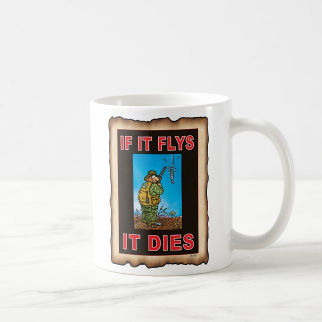 Taza De Café SI FLYS ÉL MUERE azul (Derecha)