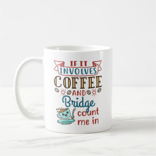 Taza De Café Si involucra un juego de cartas de café y puente