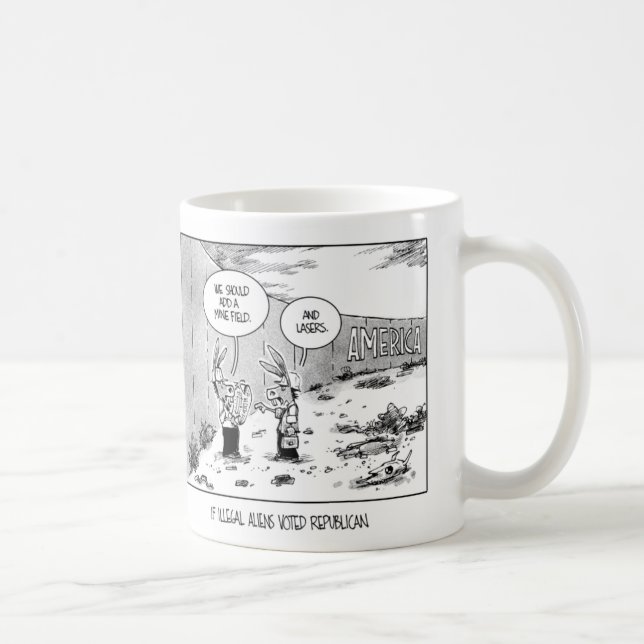 Taza De Café Si los inmigrantes ilegales votan al republicano (Derecha)