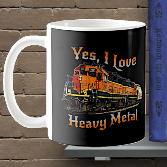 Taza De Café Sí, me encanta el tren de locomotora diesel Metali (Subido por el creador)