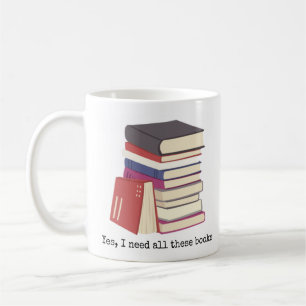 Taza De Café Sí Necesito Todos Estos Libros Café Mug