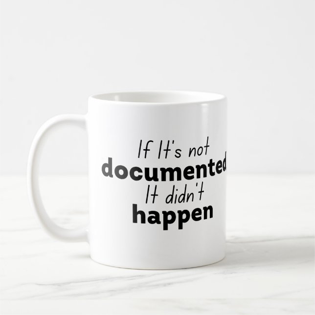 Taza De Café Si no está documentado no ocurrió (Izquierda)
