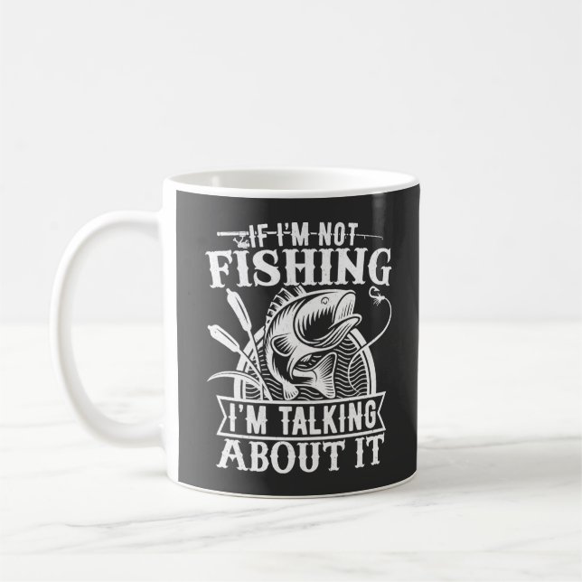 Taza De Café Si no estoy pescando al pescador amante, papá Humo (Izquierda)