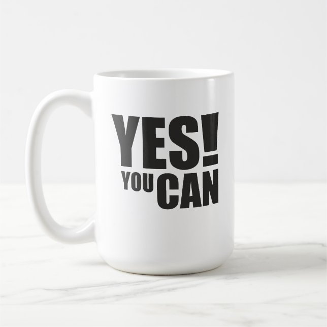 Taza De Café SÍ QUE PUEDES - Diseño de citas positivas motivaci (Izquierda)