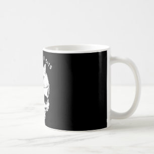 Taza De Café Si queda se sienta cráneo de gato negro gótico hum
