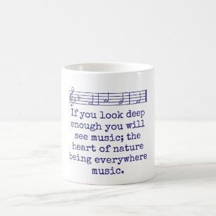 Taza De Café Si se ve lo suficientemente profundo - Cita musica