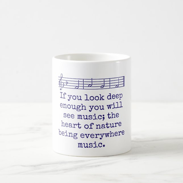 Taza De Café Si se ve lo suficientemente profundo - Cita musica (Centro)