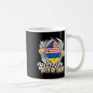 Taza De Café Sí, soy ambos. Doble ciudadanía Ucrania