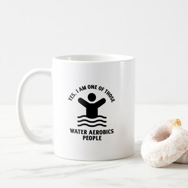 Taza De Café Sí, soy uno de esos nadando en aeróbic acuático (Con donut)