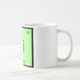 Taza De Café Si - Tabla Periódica de Química de Gato Siames