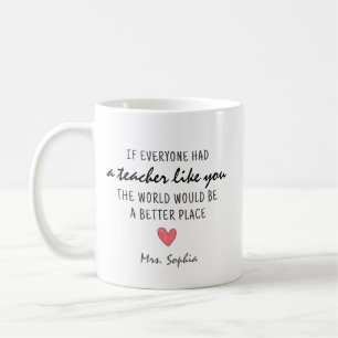 Taza De Café Si Todos Tuvieran un Maestro Como Tú Personalizado