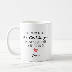Taza De Café Si Todos Tuvieran una Hermana Como Tú Personalizad