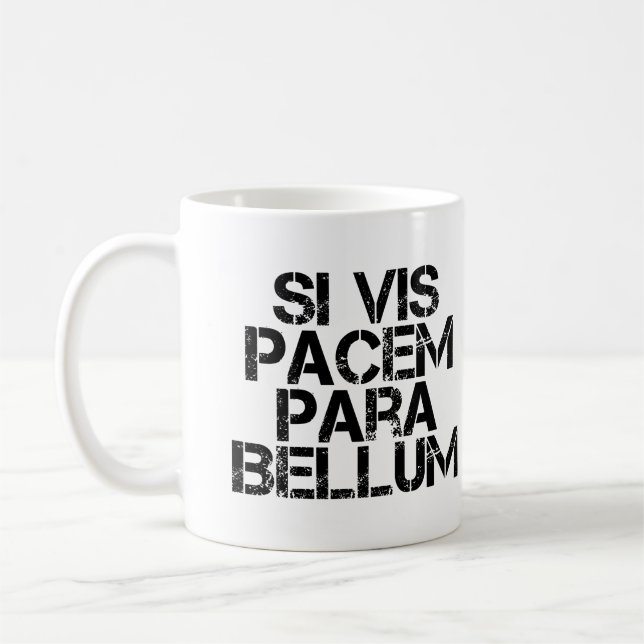 Taza De Café Si Vis Pacem Para Bellum (Izquierda)