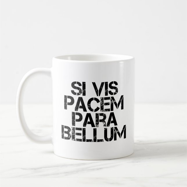 Taza De Café Si Vis Pacem Para Bellum (Izquierda)