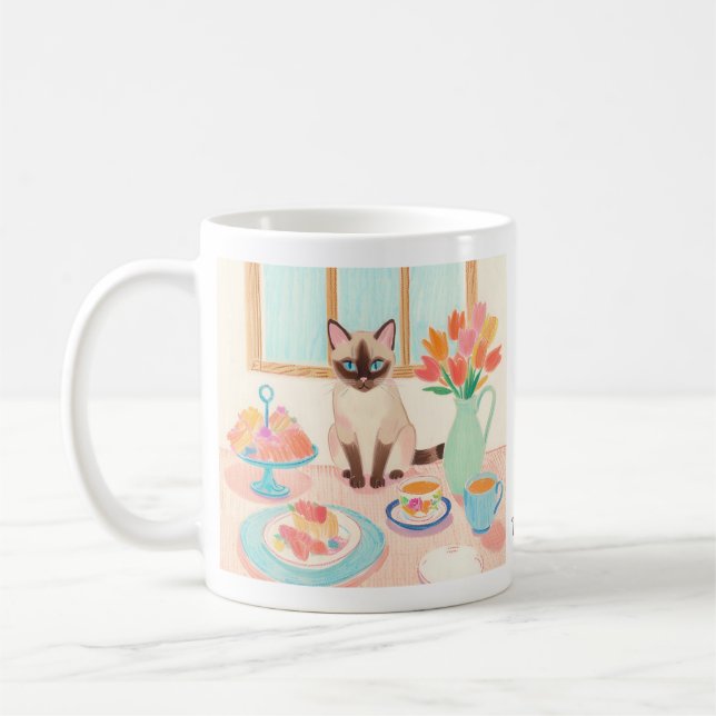 Taza De Café Siamese Cat & Sweat Treats Mug (Izquierda)