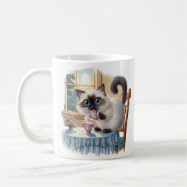 Taza De Café Siamese Cat & Tea Time Mug
