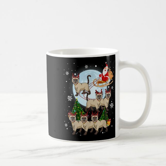 Taza De Café Siamese Reindeer Christmas Siamese Cat Lover Men W (Derecha)