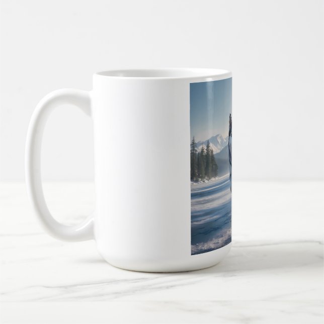 Taza De Café Siberian Husky Elegant Coffee Mug (Izquierda)