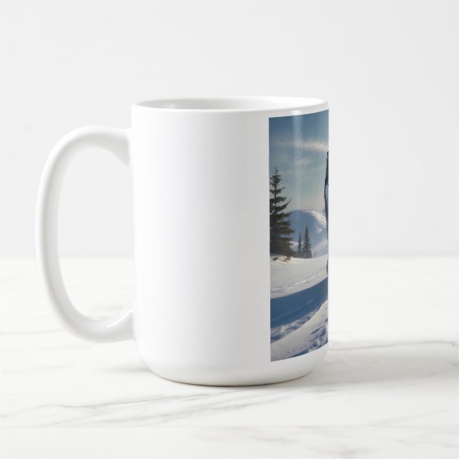 Taza De Café Siberian Husky Elegant Coffee Mug (Izquierda)