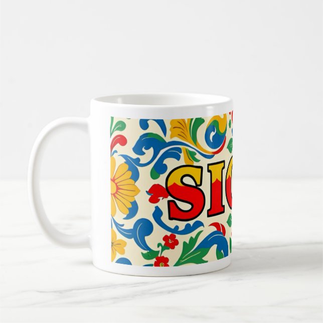 Taza De Café Sicily Classic Mug, 11 oz (Izquierda)