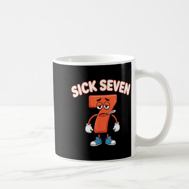 Taza De Café Sick Seven Meme Tee Six Seven Fun Wordplay  (Derecha)