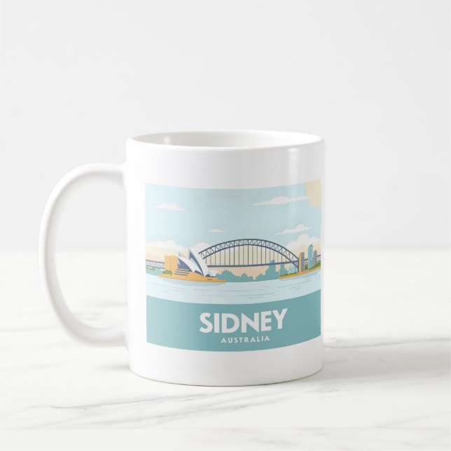 Taza De Café Sidney Australia Opera House Pastel Travel (Izquierda)