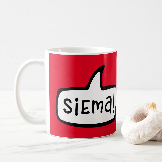 Taza De Café ¡Siema! Hola, hola en polaco, Polska, Polski (Con donut)