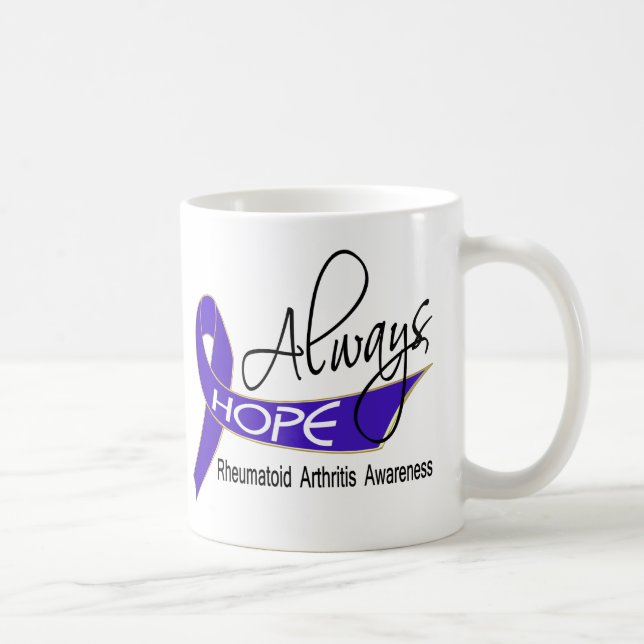 Taza De Café Siempre artritis reumatoide de la esperanza (Derecha)