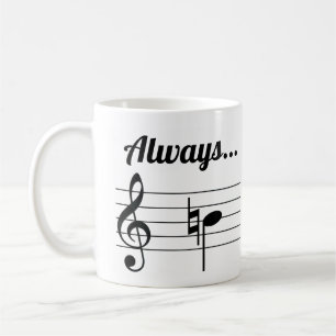 Taza De Café Siempre B Café Musical Natural Mug